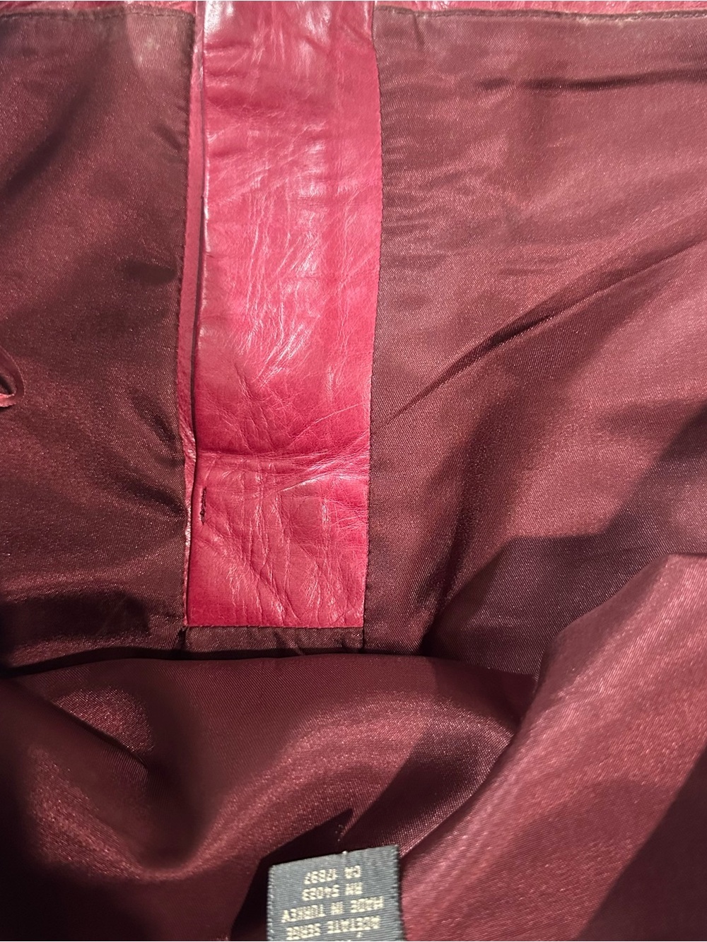 Banana Republic Burgundy Leather A-Line Skirt - Picture 9 of 9